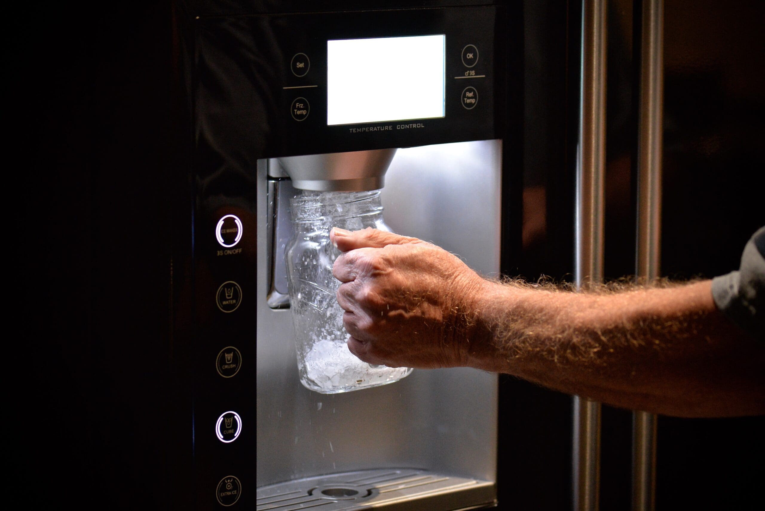 commercial ice machine in office setting